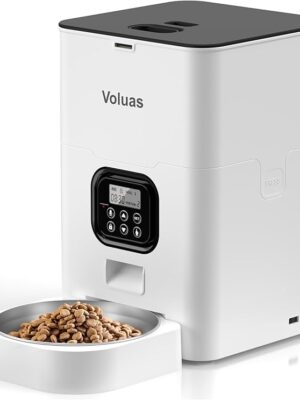 VOLUAS Automatic Cat Feeders - Timed Pet Feeder for Cats and Dogs